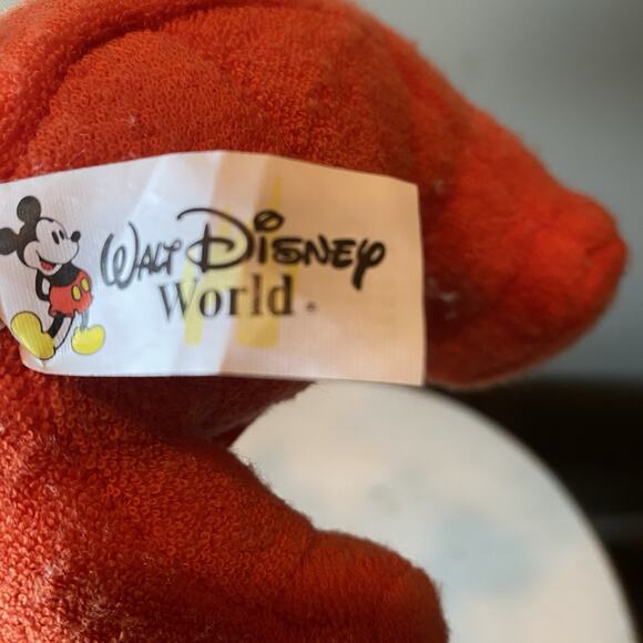 Baby Winnie the Pooh Stuffed Plush Terry Red Bib Pajamas Beanbag Disneyland 7" - Picture 3 of 3